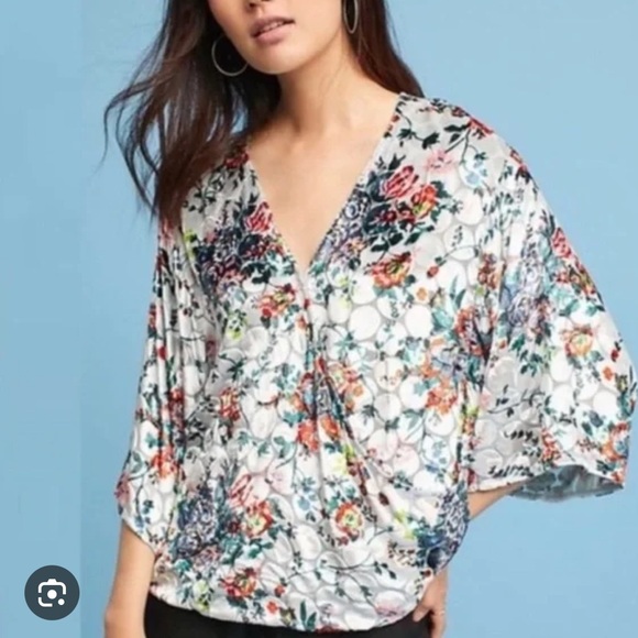 Anthropologie | Maeve Umi Wrap Top - Picture 1 of 13